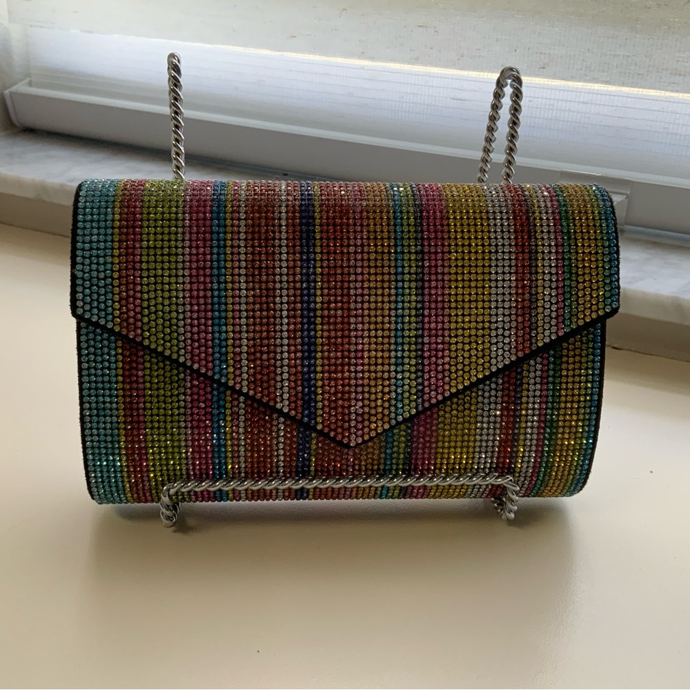 Rainbow sparkle clutch